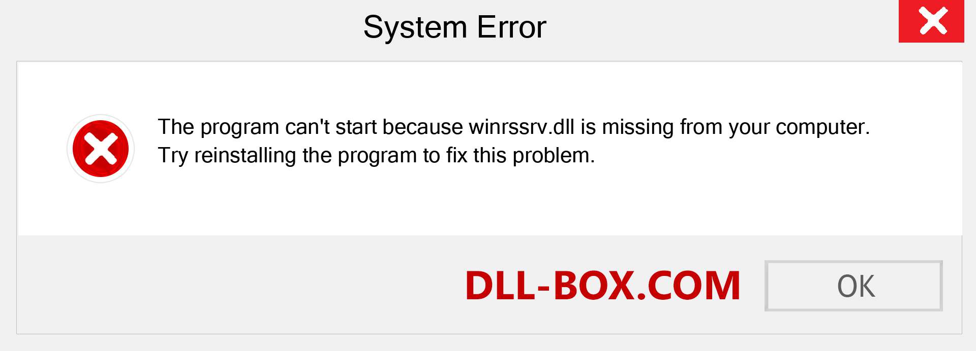  winrssrv.dll file is missing?. Download for Windows 7, 8, 10 - Fix  winrssrv dll Missing Error on Windows, photos, images