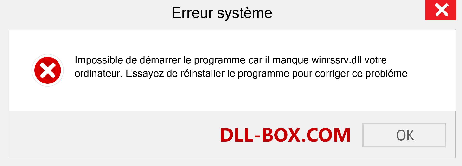 Le fichier winrssrv.dll est manquant ?. Télécharger pour Windows 7, 8, 10 - Correction de l'erreur manquante winrssrv dll sur Windows, photos, images